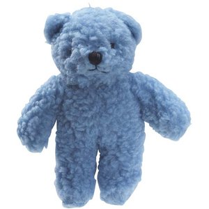 Zanies Berber Bear Squeaky Dog Chew Toy, 8.5-in, Blue