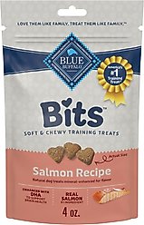 Blue Buffalo Blue Bits Savory Salmon Recipe Soft-Moist Training Dog Treats, 4-oz bag