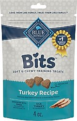 Blue Buffalo Blue Bits Tempting Turkey Recipe Soft-Moist Training Dog Treats, 4-oz bag