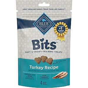 Blue Buffalo Blue Bits Tempting Turkey Recipe Soft-Moist Training Dog Treats, 4-oz bag