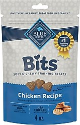 Blue Buffalo Blue Bits Tasty Chicken Recipe Soft-Moist Training Dog Treats, 4-oz bag