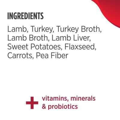 Show full view: Nulo Small Breed Adult Grain-Free Lamb & Sweet Potato Recipe Wet Pate Canned Dog Food, 5.5-oz, case of 24 slide 6 of 12