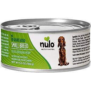 Nulo Small Breed Adult Grain-Free Duck Recipe Wet Pate Canned Dog Food, 5.5-oz, case of 24