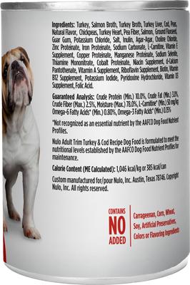 Show full view: Nulo Adult Trim Weight Management Grain-Free Turkey & Cod Recipe Wet Pate Canned Dog Food, 13-oz, case of 12 slide 3 of 12