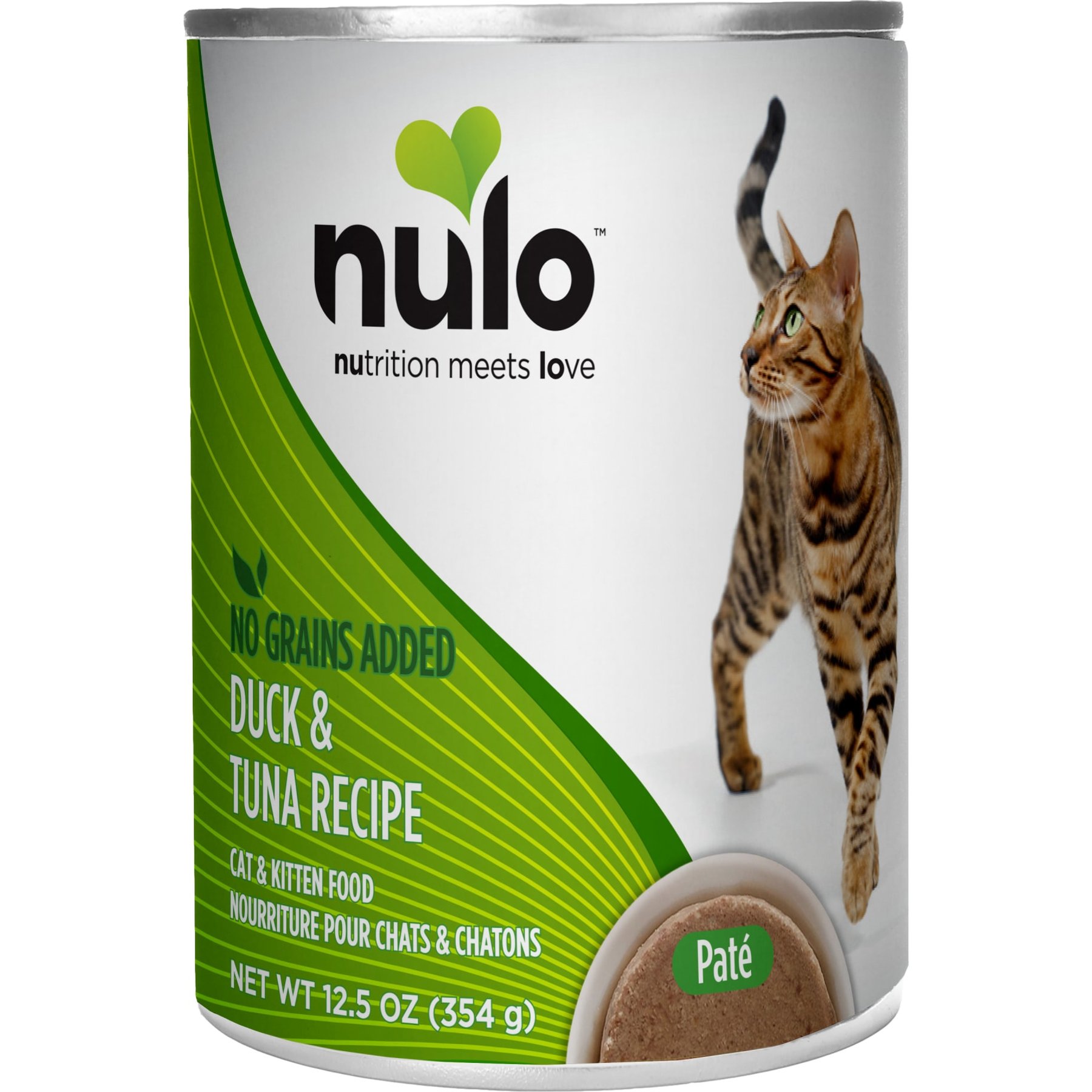 Nulo Grain-Free Duck & Tuna Recipe Pate Wet Canned Food for Cats & Kittens, 12.5-oz can, case of 12