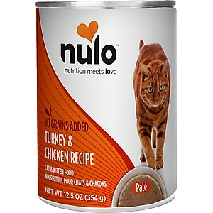 Nulo Grain-Free Turkey & Chicken Recipe Pate Wet Canned Food for Cats & Kittens, 12.5-oz, case of 12