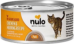 Nulo Grain-Free Chicken & Herring Recipe Pate Wet Canned Food for Cats & Kittens, 5.5-oz, case of 24
