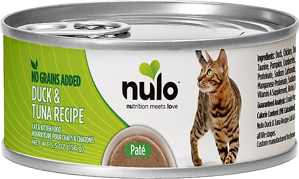 Wet Cat Can I Feed Canned Tuna To My Cat NULO Grain-Free Duck Tuna