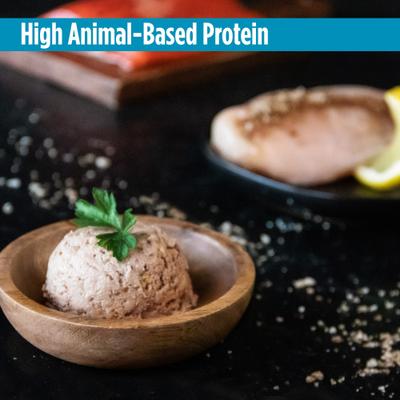 Show full view: Nulo Adult Grain-Free Salmon & Chickpeas Recipe Wet Pate Canned Dog Food, 13 Ounce Cans, 12-Count, 13-oz, case of 12 slide 9 of 13