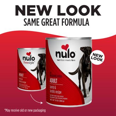 Show full view: Nulo Adult Grain-Free Lamb & Lentils Recipe Wet Pate Canned Dog Food, 13-oz, case of 12 slide 8 of 13