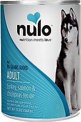 Nulo Adult Grain-Free Salmon & Chickpeas Recipe Wet Pate Canned Dog Food, 13 Ounce Cans, 12-Count, 13-oz, case of 12