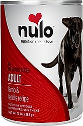 Nulo Adult Grain-Free Lamb & Lentils Recipe Wet Pate Canned Dog Food, 13-oz, case of 12