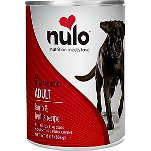 Nulo Adult Grain-Free Lamb & Lentils Recipe Wet Pate Canned Dog Food, 13-oz, case of 12