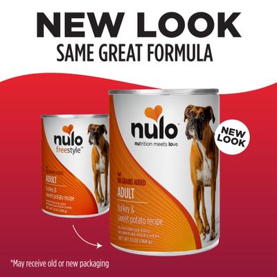 Show full view: Nulo Adult Grain-Free Sweet Potato Recipe Wet Pate Canned Dog Food, 13-oz, case of 12 slide 7 of 12