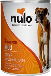 Nulo Adult Grain-Free Sweet Potato Recipe Wet Pate Canned Dog Food, 13-oz, case of 12