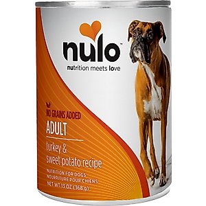 Nulo Adult Grain-Free Sweet Potato Recipe Wet Pate Canned Dog Food, 13-oz, case of 12