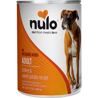Nulo Nulo Adult Grain-Free Turkey & Sweet Potato Recipe Wet Pate Canned Dog Food, 13-oz can, bundle of 24