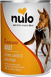 Nulo Adult Grain-Free Chicken, Carrots, & Peas Recipe Wet Pate Canned Dog Food, 13-oz, case of 12