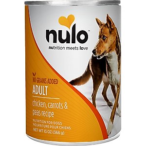 Nulo Adult Grain-Free Chicken, Carrots, & Peas Recipe Wet Pate Canned Dog Food, 13-oz, case of 12