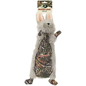 Mossy Oak Flattie Rabbit Dog Chew Toy