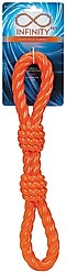 Infinity TPR Double Fist Tug Dog Chew Toy, Orange slide 2 of 3