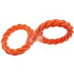 Show in main carousel: Infinity TPR/Rope Double Ring Twist Tug Dog Tug Toy, Orange slide 1 of 2