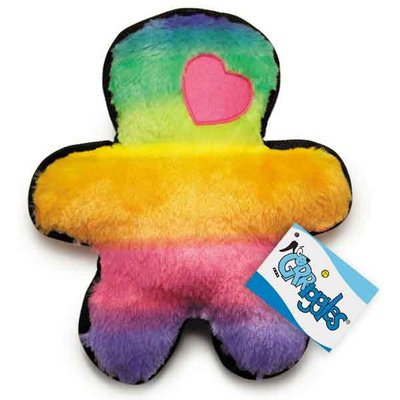 Griggles Griggles Rainbow Buddy Squeaky Plush Dog Toy
