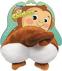 Griggles Lil' Cheekies Monkey Squeaky Plush Dog Toy