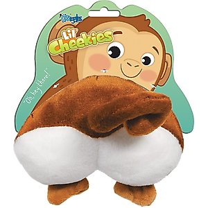 Griggles Lil' Cheekies Monkey Squeaky Plush Dog Toy