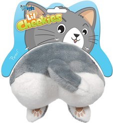 Griggles Lil' Cheekies Cat Squeaky Plush Dog Toy