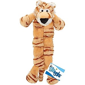 Griggles Safari Squeaktacular Tiger Squeaky Plush Dog Toy, Large