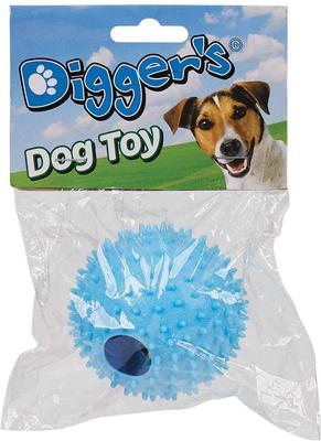 Show full view: Digger's Spiked TPR Ball with Bell Dog Chew Toy slide 2 of 2