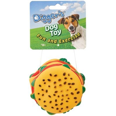 Digger's Digger's Vinyl Hamburger Squeaky Dog Toy