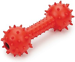 Digger's Spiked TPR Dumbbell with Bell Dog Chew Toy