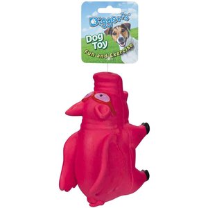 Digger's Flying Grunting Pig Dog Chew Toy, Pink