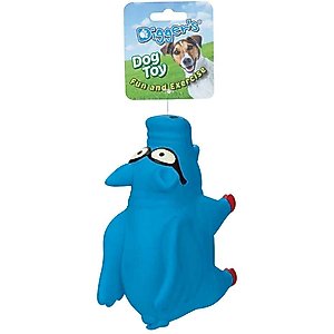 Digger's Flying Grunting Pig Dog Chew Toy, Blue