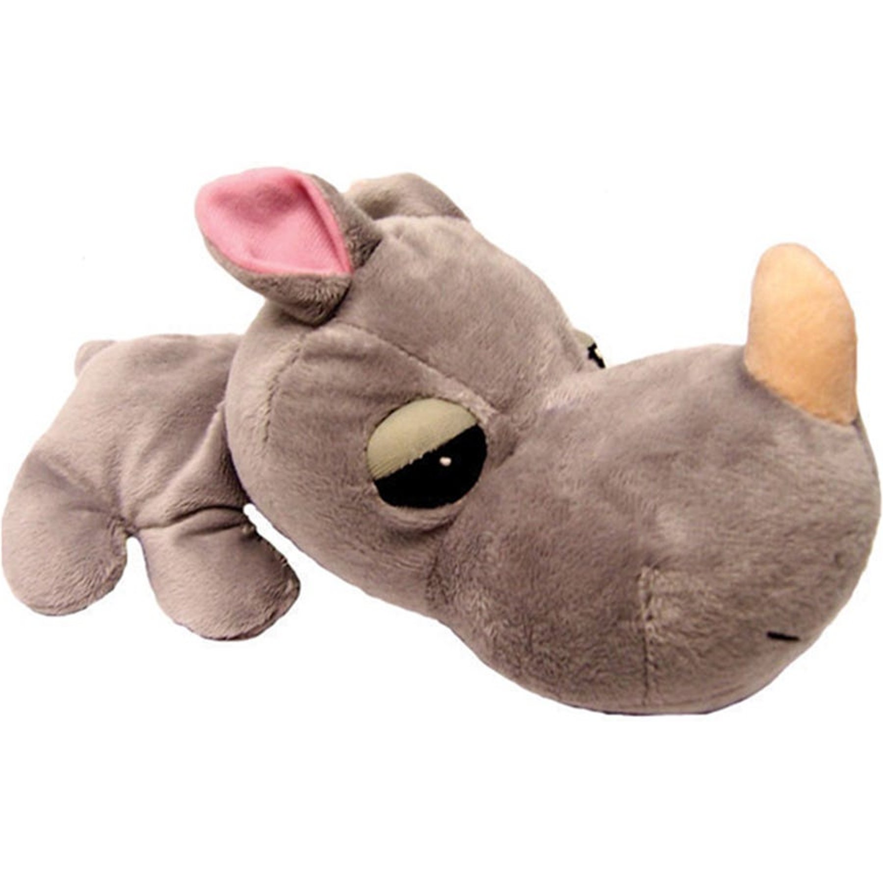 Digger's FatHedz Rhino Squeaky Plush Dog Toy