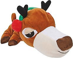 Digger's Christmas FatHedz Holiday Reindeer Squeaky Dog Chew Toy