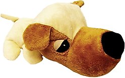 Digger's FatHedz Goldy Squeaky Plush Dog Toy