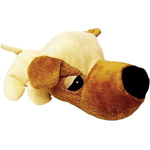Digger's FatHedz Goldy Squeaky Plush Dog Toy