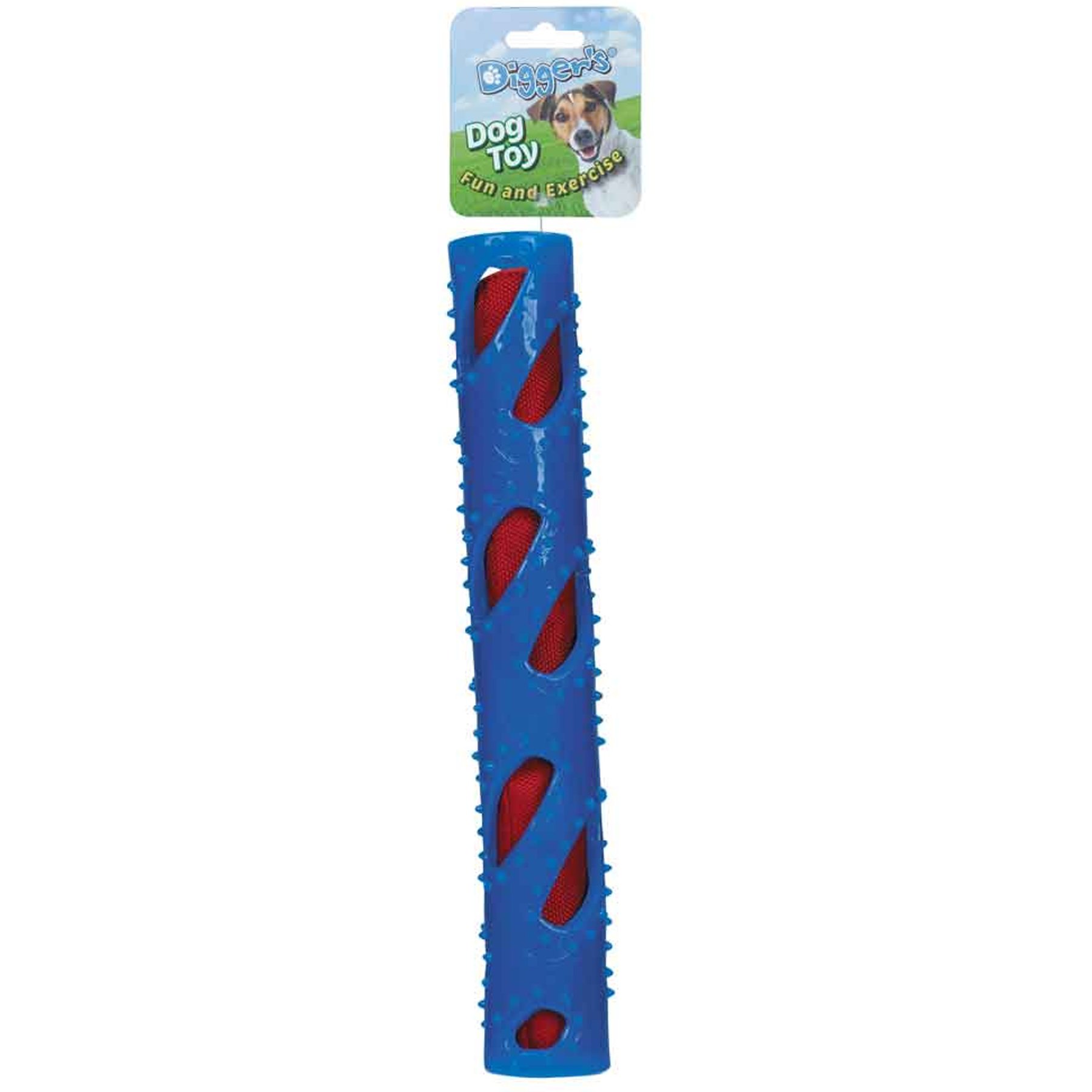 Digger's Crinkle Stuff Stick Dog Chew Toy, Blue