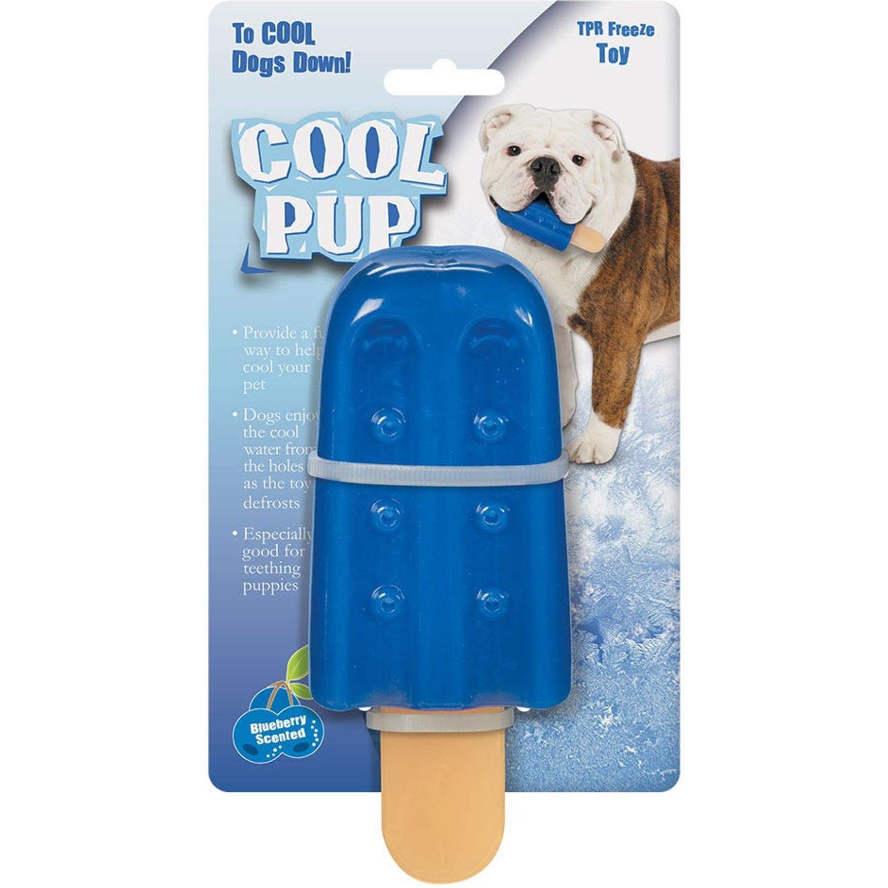 Cool Pup Toy Popsicle Dog Chew Toy, Blue, Large