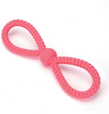 Show full view: Digger's Figure 8 Tugger Dog Chew Toy, Green slide 2 of 2