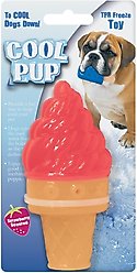 Cool Pup Toy Ice Cream Cone Dog Chew Toy, Pink, Mini