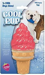 Cool Pup Toy Ice Cream Cone Dog Chew Toy, Pink, Large