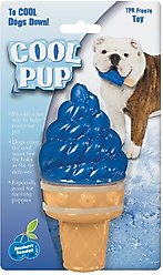 Cool Pup Toy Ice Cream Cone Dog Chew Toy, Blue, Large slide 1 of 3