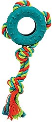 Chomper Tredz Rope Rubber Tire Dog Tug Toy, Black slide 2 of 3