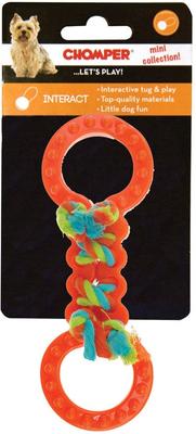 Show full view: Chomper TPR Figure 8 with Rope Dog Tug Toy, Orange slide 2 of 3