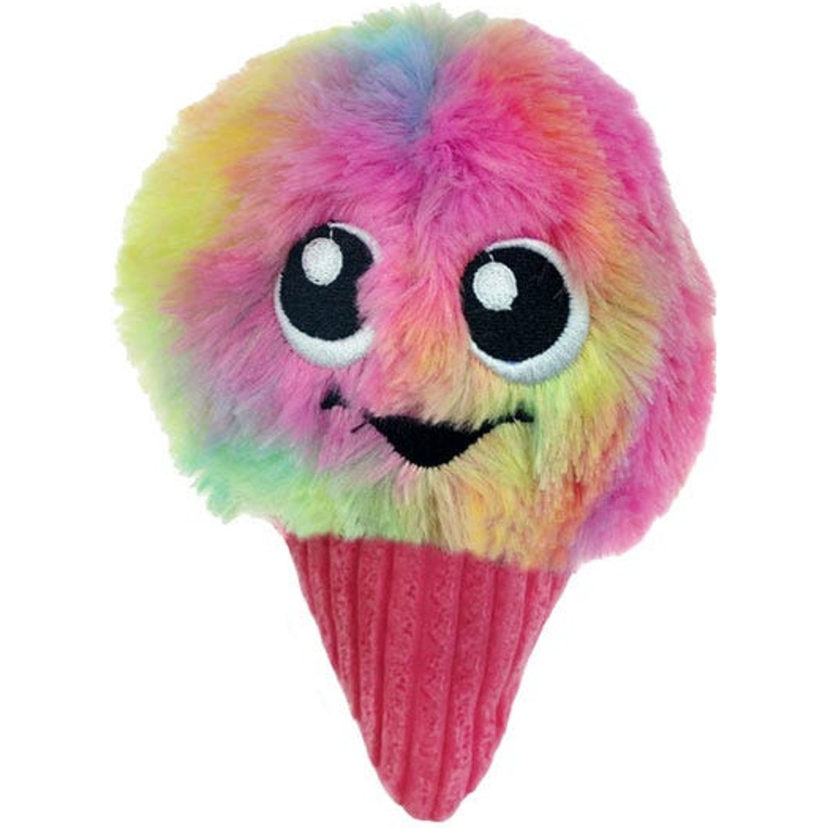 Chomper Food Junkeez Plush Snow Cone Squeaky Dog Chew Toy