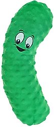 Chomper Food Junkeez Plush Pickle Squeaky Dog Chew Toy, Small